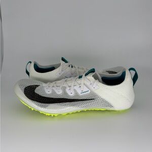 Nike Zoom Superfly Elite 2 Flyknit White Green Spikes FZ9662 100 Men’s Sizes